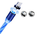 LED Flowing Light Magnetic Charging Cable - 3-in-1 for iPhone, Android & Type-C